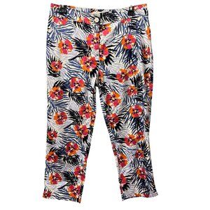 Talbots Womens Floral Print Capri Pants Size 6 floral women inseam 23'' pants